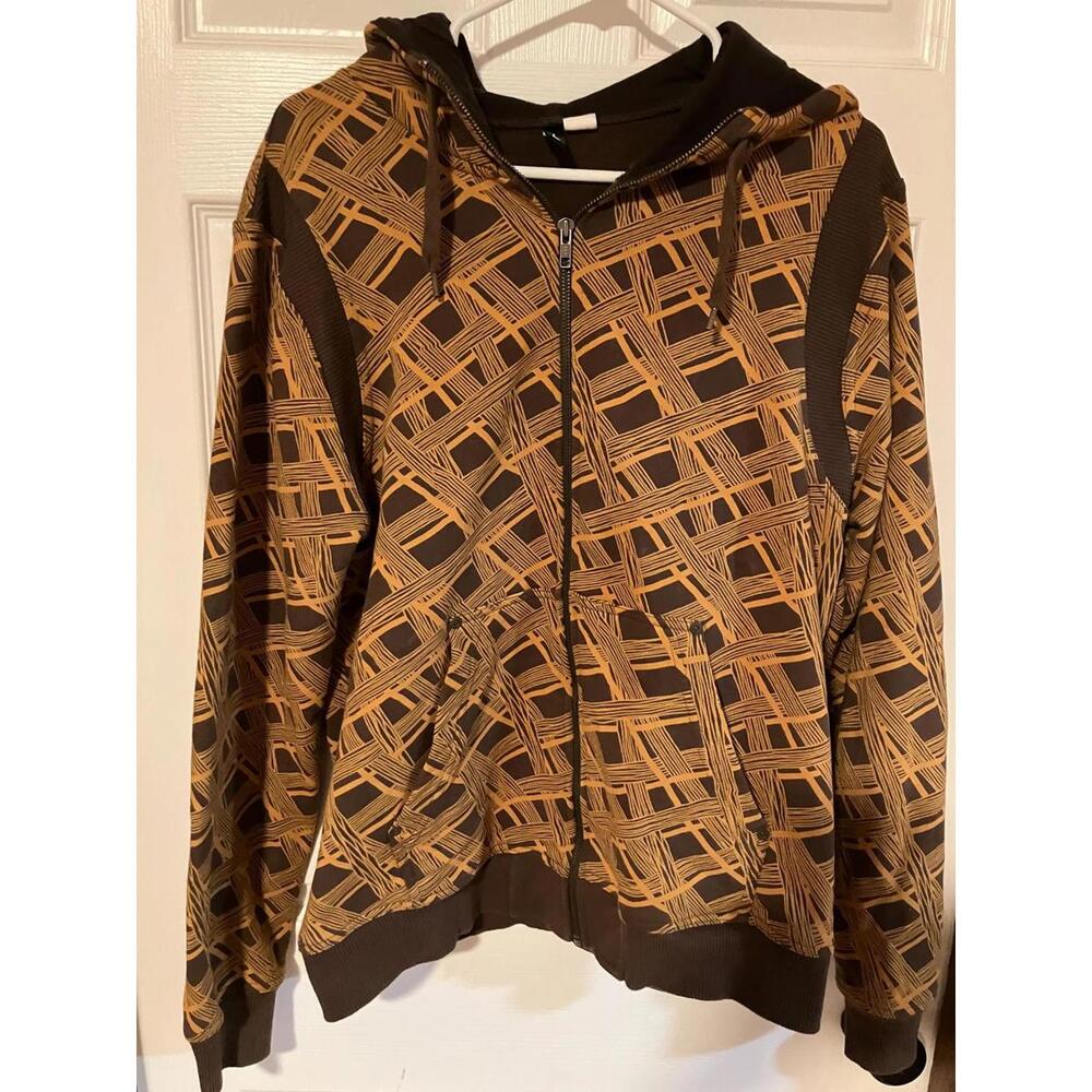 Vintage Divided H&M Hoodie Brown and Mustard Color EUC! Size Large